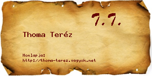 Thoma Teréz névjegykártya